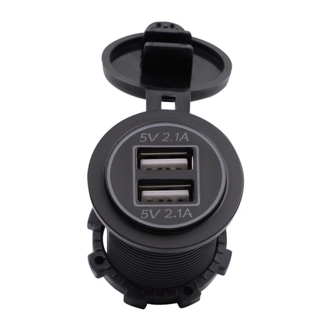 Adattatore per presa di corrente per caricabatterie doppio USB universale per auto 4.2A 5V IP66 con apertura + cavo da 60 cm, 4.2A + 60cm Cable(Blue Light), 4.2A + 60cm Cable(Green Light), 4.2A + 60cm Cable(Orange Light), 4.2A + 60cm Cable(Red Light)