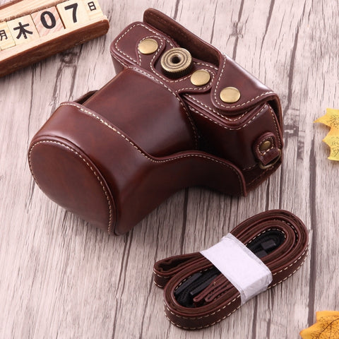 Custodia in pelle PU per fotocamera full body con cinturino per Canon EOS M10, For EOS M10