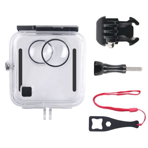 Custodia protettiva impermeabile da 40 m per GoPro Fusion, con supporto base con fibbia, vite e chiave, For GoPro Fusion