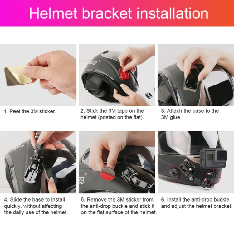 Cycling Helmet Adhesive Multi-Joint Arm Fixed Mount Set with J-Hook Buckle Mount & Screw for GoPro, Insta360, DJI and Other Action Cameras              ...