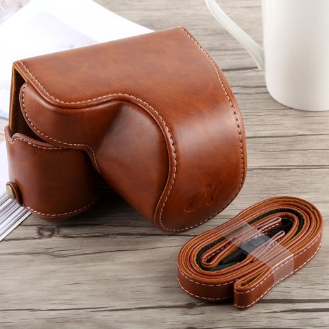 Custodia in pelle PU per fotocamera per tutto il corpo con cinturino per Sony A6300, For Sony A6300