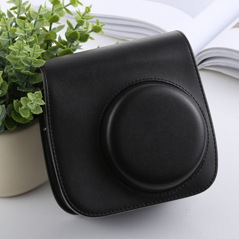 Custodia in pelle PU per fotocamera full body stile retrò con cinturino per FUJIFILM instax mini 9 / mini 8+ / mini 8, For FUJI mini 9, For FUJI mini 9