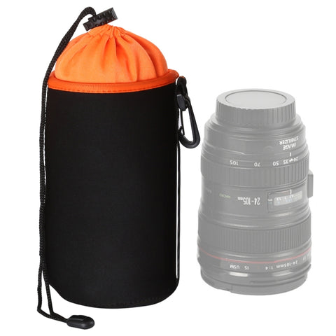 Borsa per obiettivo fotocamera reflex Borsa per obiettivo singolo micro Borsa per bile interna per obiettivo Custodia protettiva impermeabile più ispessimento in velluto, Diametro: 10 cm, Altezza: 18 cm, Diameter: 10cm, Height: 18cm