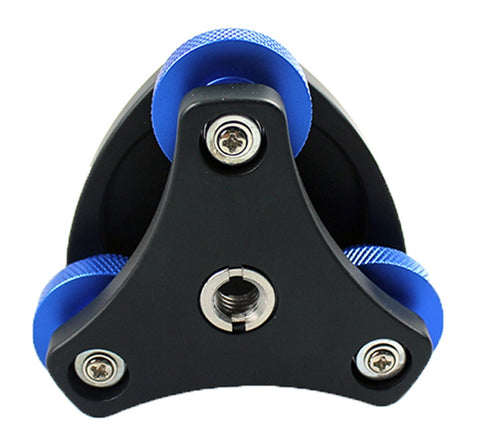 DLEV-3838 Livella a bolla di precisione Base di livellamento Piastra testa treppiede con vite da 3/8 pollici e 3 quadranti di regolazione per supporto treppiede, DLEV-3838
