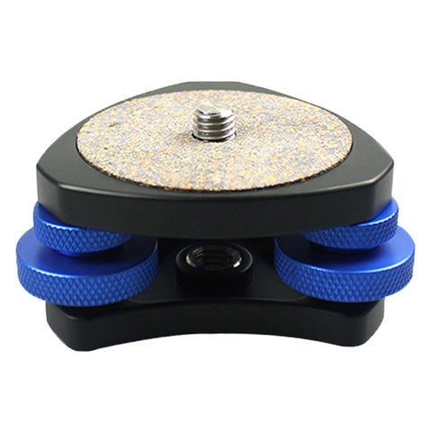 DLEV-3838 Livella a bolla di precisione Base di livellamento Piastra testa treppiede con vite da 3/8 pollici e 3 quadranti di regolazione per supporto treppiede, DLEV-3838