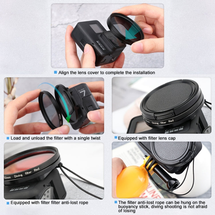 Professional 10X Close-Up Lens Filter for GoPro HERO 7/6/5
