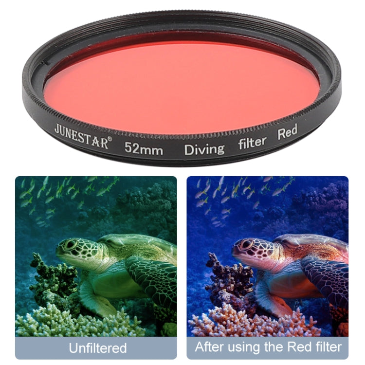 RUIGPRO for GoPro HERO 7/6 /5 Professional 52mm Red Color Lens Filter with Filter Adapter Ring & Lens Cap, Red Color Lens
