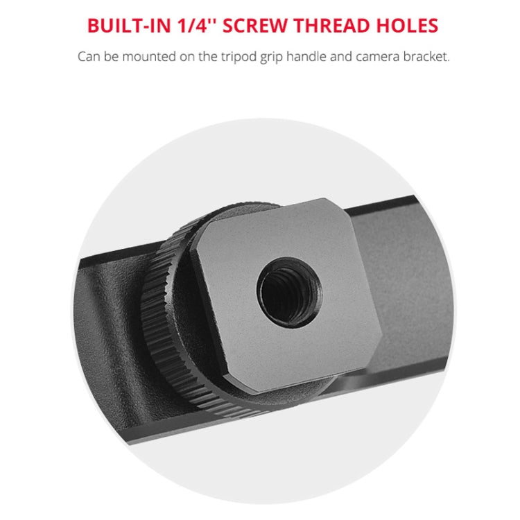 YELANGU YLG0702A Staffa di estensione in lega di alluminio con doppio adattatore per montaggio su slitta calda fredda, Dual Cold Hot Bracket