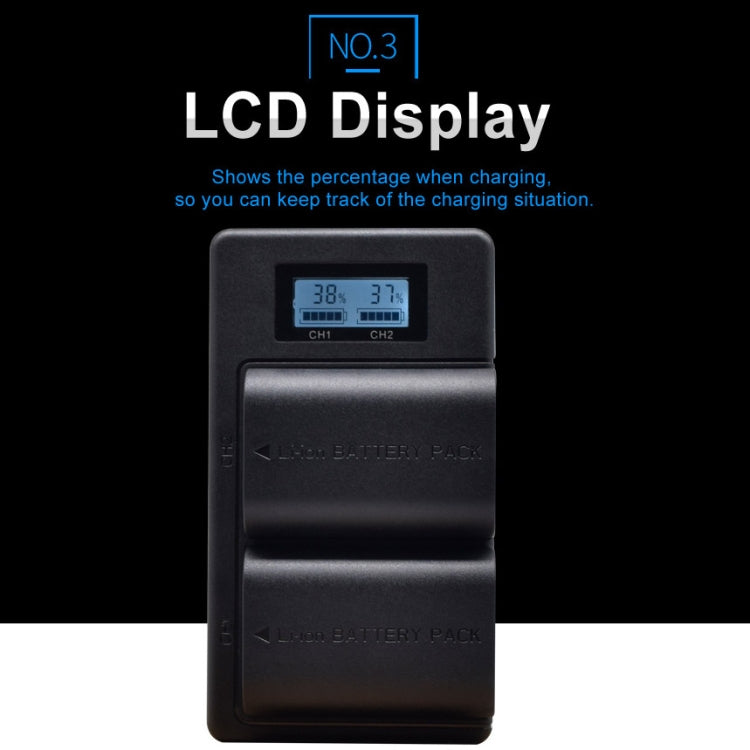 Canon LP-E6 Battery Charger with LCD Display for DSLRs