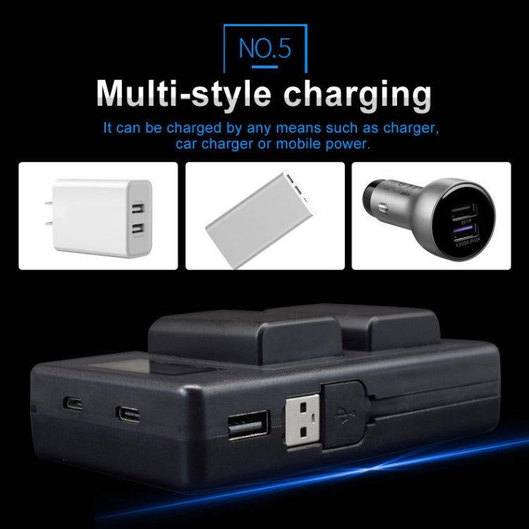 Canon LP-E6 Battery Charger with LCD Display for DSLRs