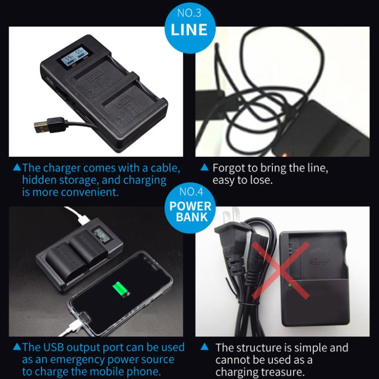 Canon LP-E6 Battery Charger with LCD Display for DSLRs