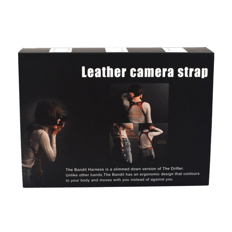 Tracolla per fotocamera con imbracatura in pelle a doppia spalla antiscivolo a sgancio rapido con gancio in metallo per fotocamere SLR / DSLR           ...