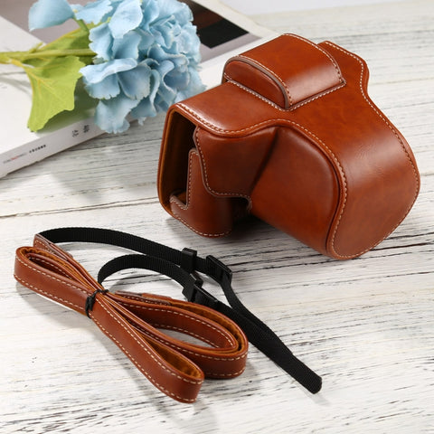 Borsa per fotocamera full body in pelle PU con cinturino per FUJIFILM X-T200 (obiettivo 15-45 mm), For FUJI  X-T200