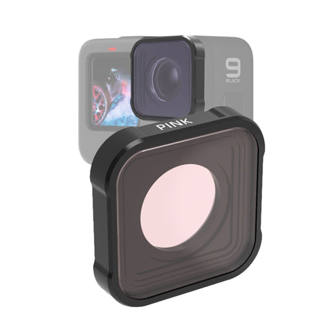 Filtro per lenti colorate per immersione serie JSR KB per GoPro HERO10 Black / HERO9 Black, Red Filter, Pink Filter, Magenta Filter