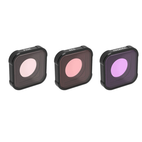 JSR Serie KB Diving (Rosso Magenta Rosa) Filtro per lenti colorate per GoPro HERO10 Black / HERO9 Black, 3-in-1 Color Filter