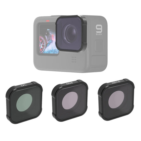 Filtro obiettivo JSR serie KB CPL+ND8+ND16 per GoPro HERO10 Black/HERO9 Black, 3-in-1