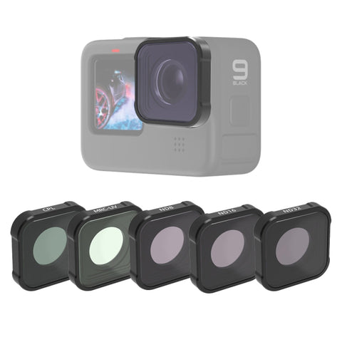 Filtro obiettivo JSR serie KB MCUV+CPL+ND8+ND16+ND32 per GoPro HERO10 Black / HERO9 Black, 5-in-1