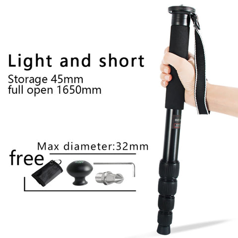 Supporto monopiede in lega di alluminio per fotocamera DSLR da viaggio portatile BEXIN MAS325, MAS325