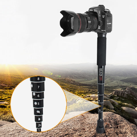 Supporto per monopiede in lega di alluminio per fotocamera DSLR da viaggio portatile BEXIN P308C, P308C
