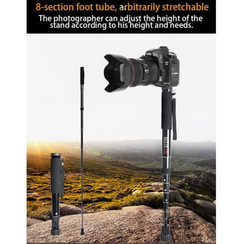 Supporto per monopiede in lega di alluminio per fotocamera DSLR da viaggio portatile BEXIN P308, P308