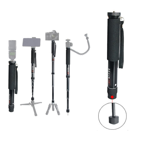 Supporto per monopiede in lega di alluminio per fotocamera DSLR da viaggio portatile BEXIN P308, P308