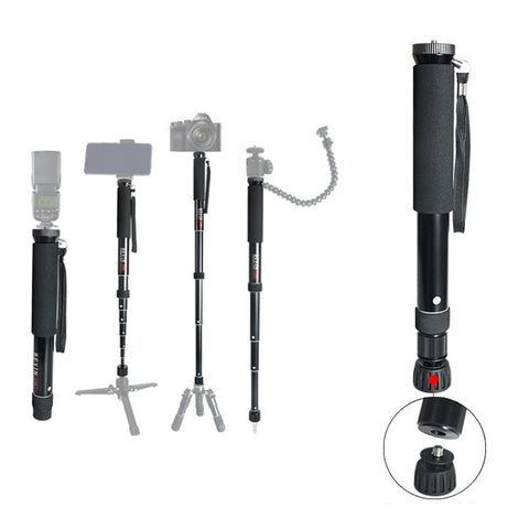 BEXIN P308B Supporto per monopiede in lega di alluminio per fotocamera DSLR da viaggio portatile per esterni, P308B