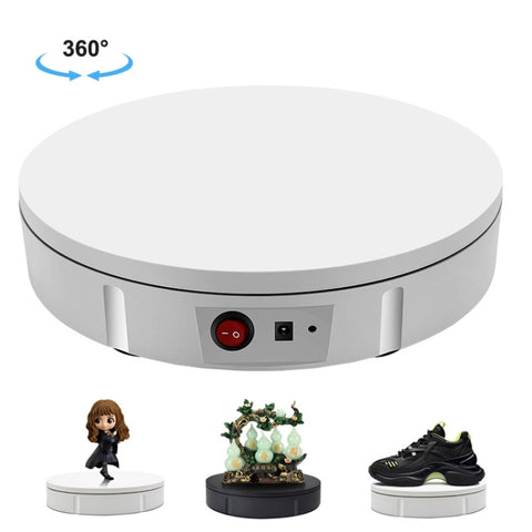 Giradischi elettrico da 30 cm, supporto per esposizione, puntelli per riprese video, giradischi per fotografia, carico: 100 kg, spina americana, 30cm, US Plug