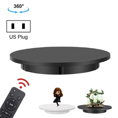Giradischi per espositori rotanti elettrici da 42 cm, supporto per riprese video, carico: 100 kg, alimentazione plug-in, presa americana, 42cm, US Plug