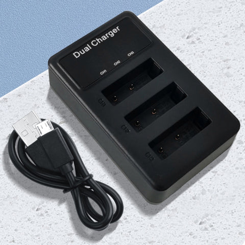 Caricatore Triplo USB con Display LCD per Batteria Sony NP-BX1 con