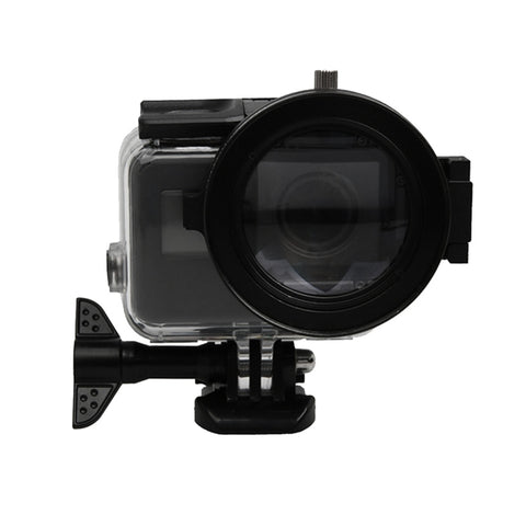 Per GoPro HERO5 Sport Action Camera Professional 58mm Obiettivo macro 16X Filtro ravvicinato con base per obiettivo e anello adattatore e cappuccio protettivo per obiettivo e cinturino anti-smarrimento e panno per la pulizia