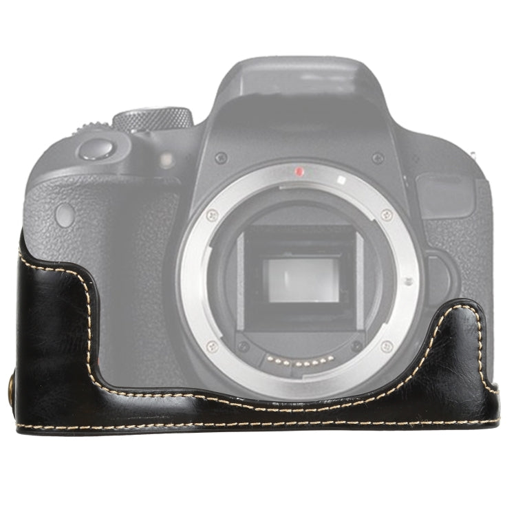 PU Leather Camera Half Case for Canon EOS 77D/800D