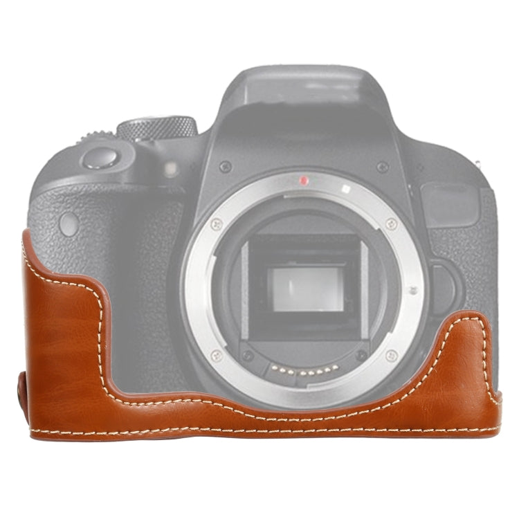 PU Leather Camera Half Case for Canon EOS 77D/800D