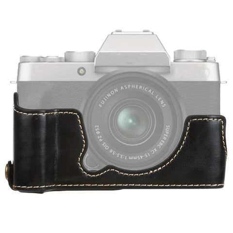 Base mezza custodia per fotocamera in pelle PU con filo da 1/4 di pollice per FUJIFILM XT200, For FUJIFILM XT200