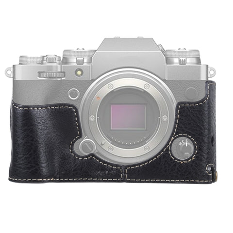 Base mezza custodia per fotocamera in pelle PU con trama litchi da 1/4 di pollice per FUJIFILM X-T4, For FUJIFILM X-T4 Litchi