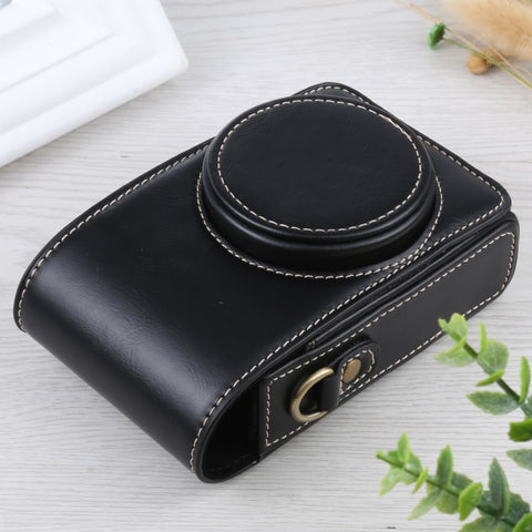 Custodia in pelle PU con vibrazione verticale per fotocamera full body con cinturino per Ricoh GR III / GRII, Sony ZV-1 / DSC-RX100M7 / RX100M6 / RX100M5 / RX100M2, For Ricoh GR III
