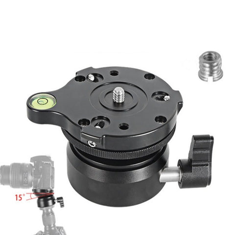 BEXIN DY-60N Cupola con filettatura da 3/8 pollici Treppiede professionale Livellamento Base della testa panoramica a 360 gradi con livella a bolla e adattatore a vite da 3/8 pollici, DY-60N 3/8 inch