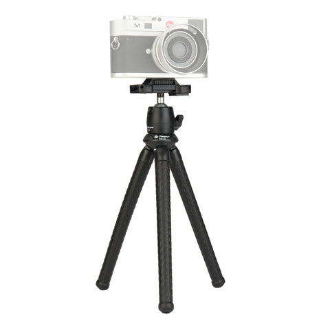 Mini supporto per treppiede da tavolo Fotopro RM-80 + testa a sfera MH-8 con vite da 1/4 di pollice e morsetto per telefono, RM-80+MH-8