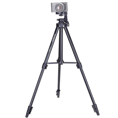 YUNTENG VCT-680RM Gambe pieghevoli a 4 sezioni Supporto per treppiede in lega di alluminio con testa tridimensionale per DSLR e fotocamera digitale, altezza regolabile: 46-138 cm, VCT-680RM