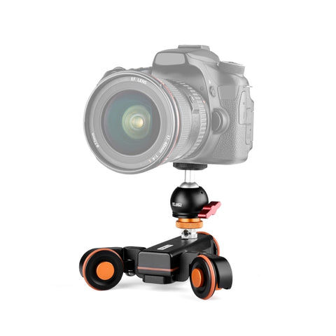 YELANGU L4X-BC Roue pour télécaméra Dolly II Carrello elettrico pour binario a 3 ruote Puleggia video Carrello avec testa a sfera, Carico: 3 kg, L4X-BC