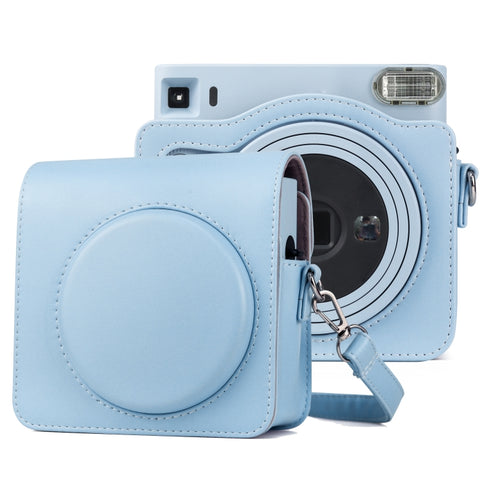 Borsa per fotocamera con custodia in pelle PU per tutto il corpo con cinturino per FUJIFILM instax Square SQ1
