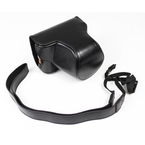 Borsa per fotocamera full body in pelle PU con cinturino per FUJIFILM X-A7 / X-A20 (obiettivo 15-55 mm), Per FUJI X-A7