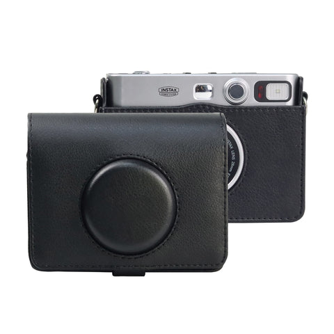 Étui en cuir PU pour appareil photo rétro, corps complet avec cinturino pour FUJIFILM instax mini Evo, pour FUJIFILM instax mini Evo Retro