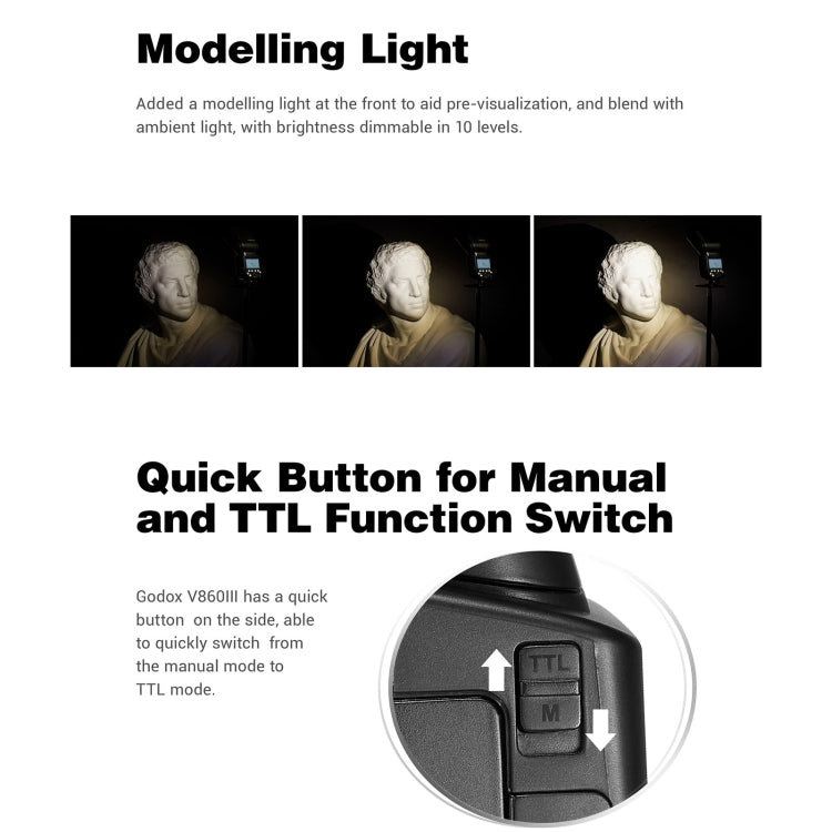 Godox V860 III-C Flash Speedlite Wireless TTL II HSS per Canon