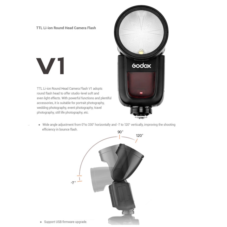 Godox V1F Flash Speedlite TTL Rotondo per Fotocamere Fujifilm