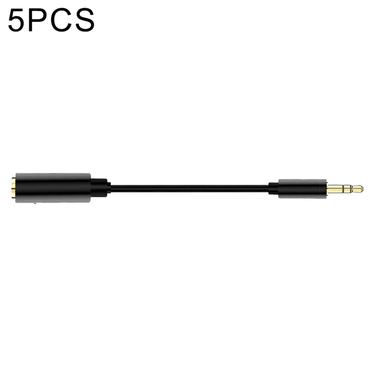 cavo-adattatore-per-microfono-audio-da-4-poli-femmina-a-3-poli-maschio-da-35-mm-in-metallo-da-5-pezzi-da-13-cm-4-pole-to-3-pole-adapter-cable - immagine 1
