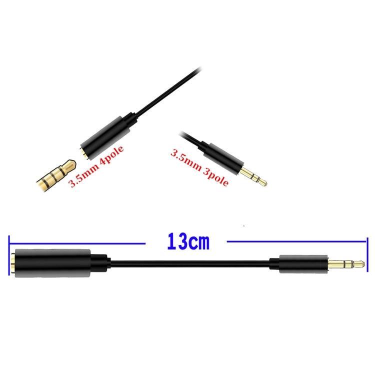 cavo-adattatore-per-microfono-audio-da-4-poli-femmina-a-3-poli-maschio-da-35-mm-in-metallo-da-5-pezzi-da-13-cm-4-pole-to-3-pole-adapter-cable - immagine 3