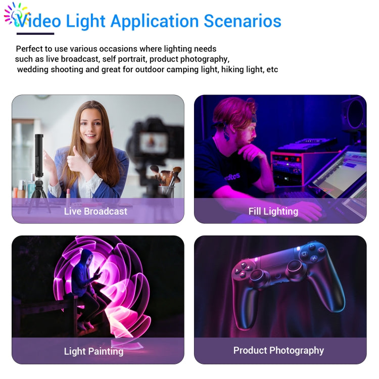 LUXCeO P100 RGB Light Stick with Remote & Softbox Attachment