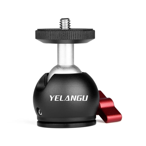 YELANGU Adattatore per testa a sfera per treppiede in metallo panoramico a 360 gradi per Dolly Car, Ball Head Adapter