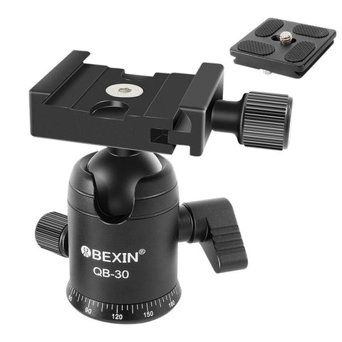 Testa a Sfera BEIXIN QB-30 in Metallo con Rotazione 360° e Piastra a