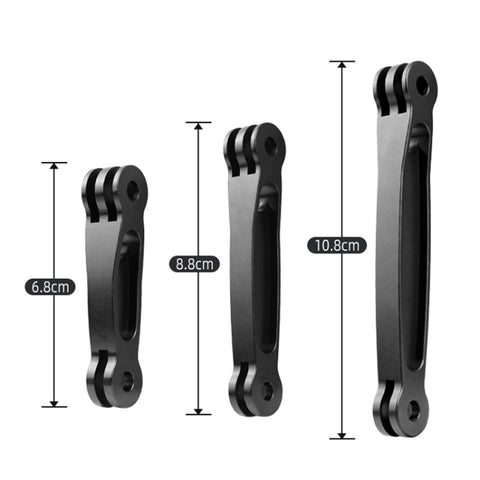 Estensore per braccio di estensione in alluminio congiunto per GoPro Hero11 Black / HERO10 Black / HERO9 Black /HERO8 / HERO7 /6 /5 /5 Session /4 Session /4 /3+ /3 /2 /1, Insta360 ONE R, DJI Osmo Action eAltre action camera, lunghezza: 6,8 cm, 6.8cm